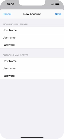 Press Save. Your email account has now been set up. To select more settings for incoming and outgoing server, proceed with the following steps.