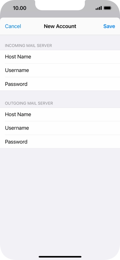 Press Save. Your email account has now been set up. To select more settings for incoming and outgoing server, proceed with the following steps.
