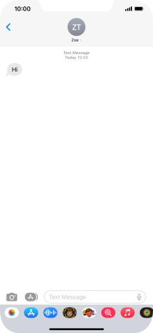 Slide your finger upwards starting from the bottom of the screen to return to the home screen.