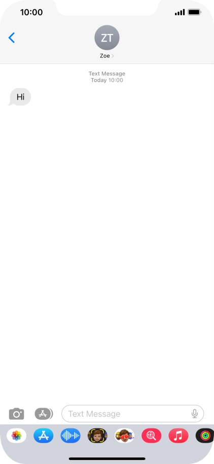 Slide your finger upwards starting from the bottom of the screen to return to the home screen.