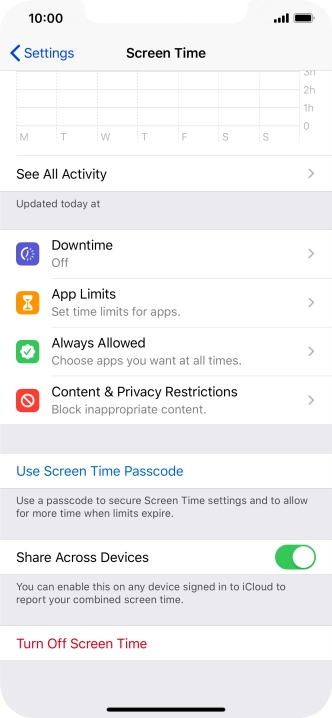 Press the indicator next to 
