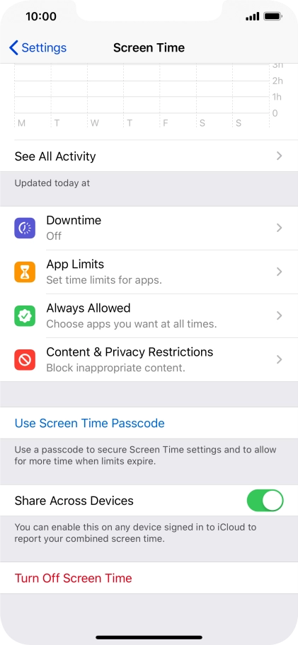Press the indicator next to 