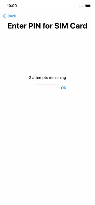 If your SIM is locked, key in your PIN and press OK.