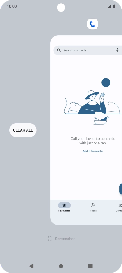 To end one running application, slide your finger upwards on the required application.