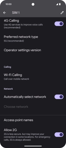 Press Access point names.