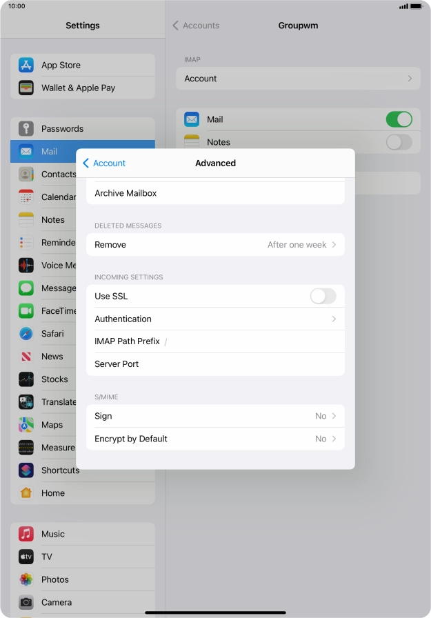 Press Authentication.