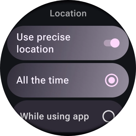 Follow the instructions on the screen to select the required settings and turn the function on or off.