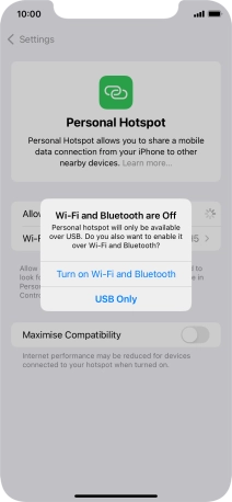 If Wi-Fi is turned off, press Turn on Wi-Fi and Bluetooth.