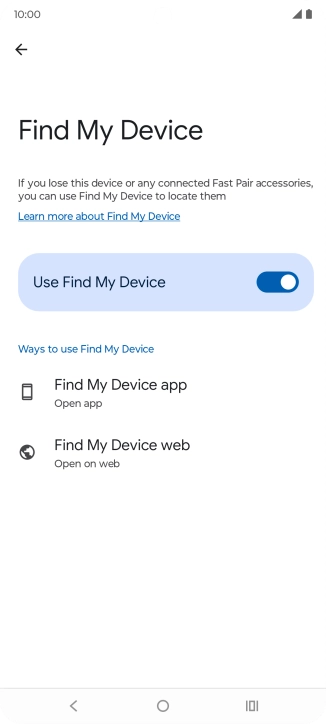 Press the Home key to return to the home screen.