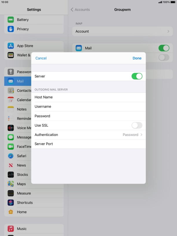 Press Authentication.