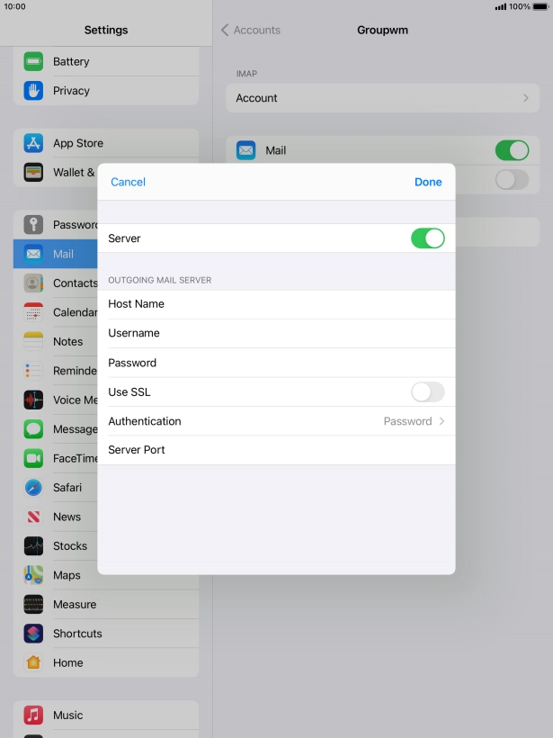 Press Authentication.