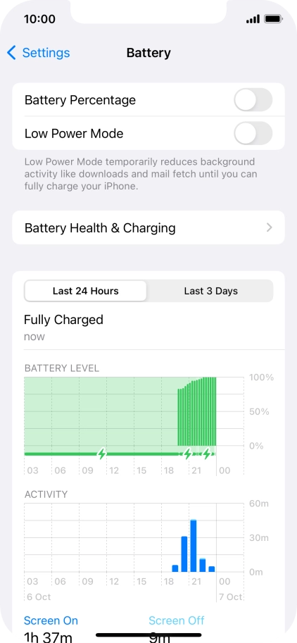 Press Battery Health & Charging.
