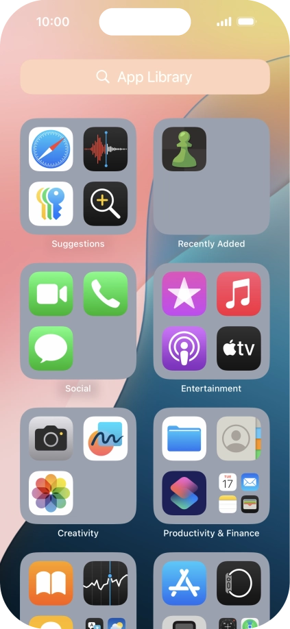 Press the required app.