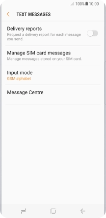 Press Message Centre.