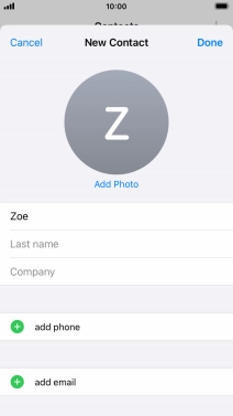 Press Last name and key in the last name.