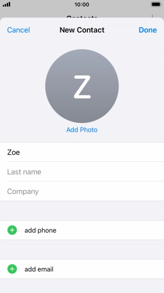 Press Last name and key in the last name.