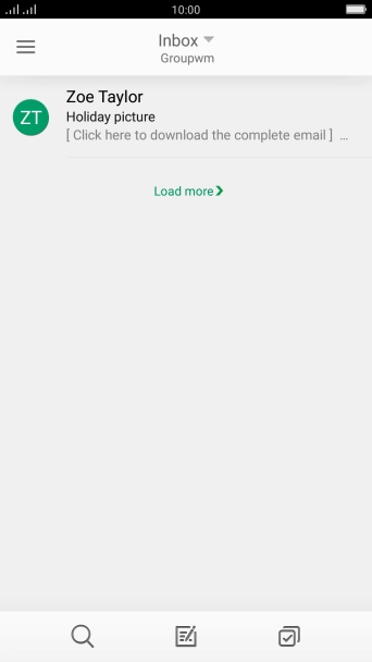 Slide your finger right starting from the left side of the screen.