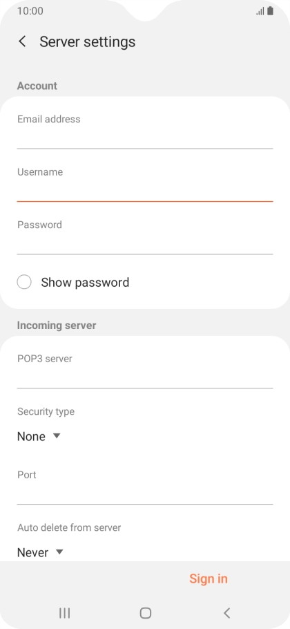 Press the field below 