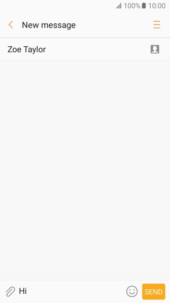 Press the attachment icon.