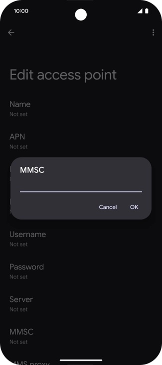 Key in http://pxt.vodafone.net.au/pxtsend and press OK.