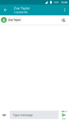 Press the text input field and write the text for your picture message.