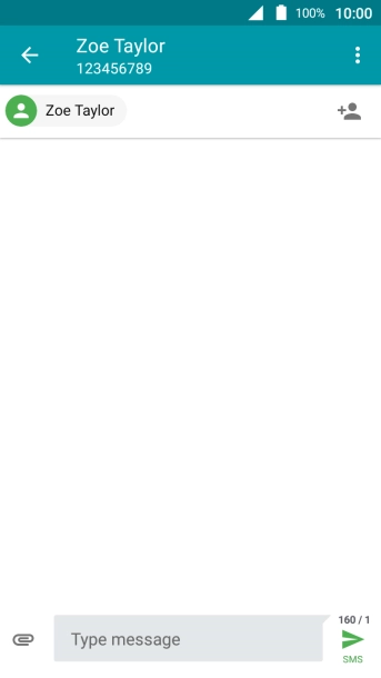 Press the text input field and write the text for your picture message.