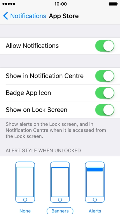 Press the indicator next to 