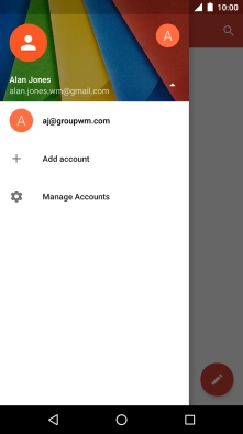 Press the required email account.