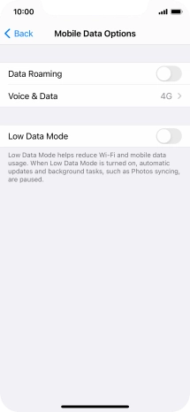 Press the indicator next to 