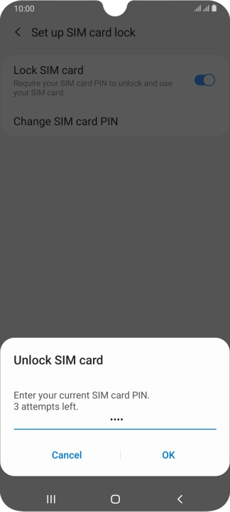 Key in your PIN and press OK.