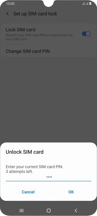 Key in your PIN and press OK.