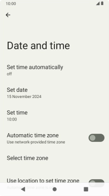 Press Set time automatically.
