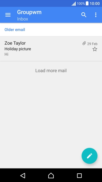 Press the new email message icon.