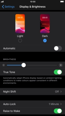 Press the indicator next to 