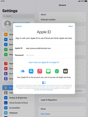 Press the field next to 