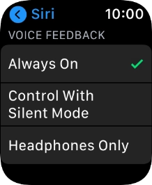 Press the required setting below 