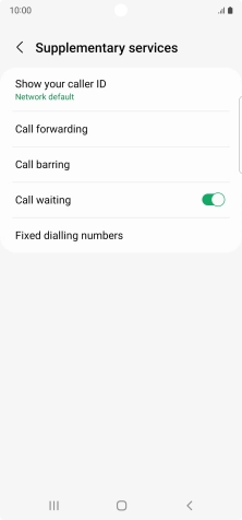 Press Call forwarding.