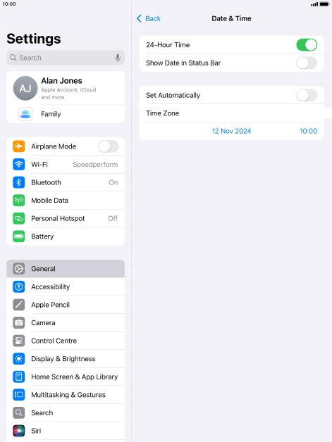 Press the indicator next to 