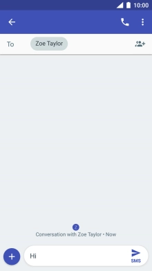 Press the send icon when you've finished your text message.