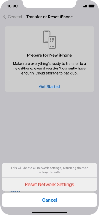Press Reset Network Settings.