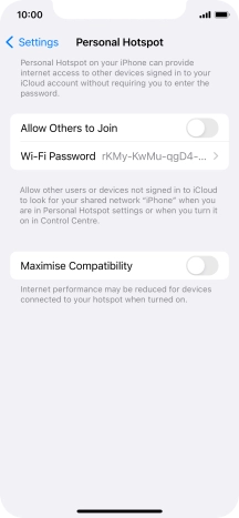Press Wi-Fi Password and key in the required password.
