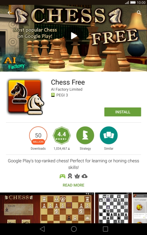 Press INSTALL and follow the instructions on the screen to install the app.