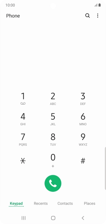 Press the menu icon.
