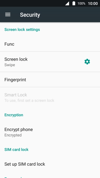 Press Set up SIM card lock.