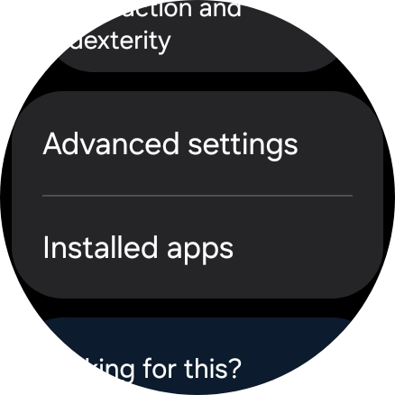 Press Advanced settings and follow the instructions on the screen to select the required settings.