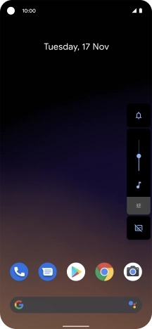 Press the sound mode icon the necessary number of times to turn silent mode on or off.