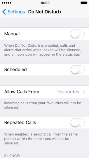 Press the indicator next to 