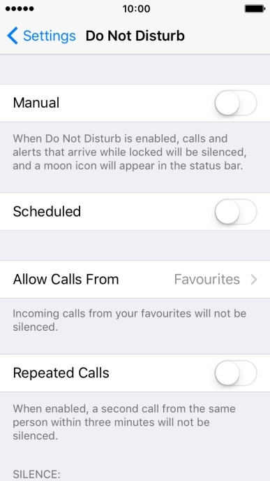 Press the indicator next to 