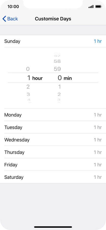 Select the required period.