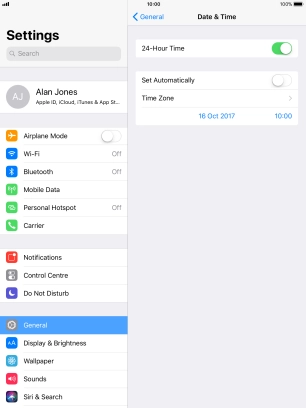 Press the indicator next to 